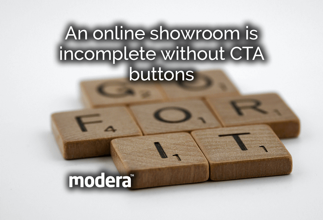 Call to action buttons for online showroom