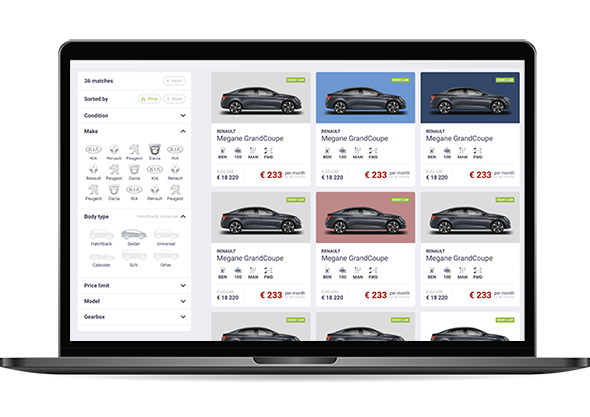 modera e commerce | cars online