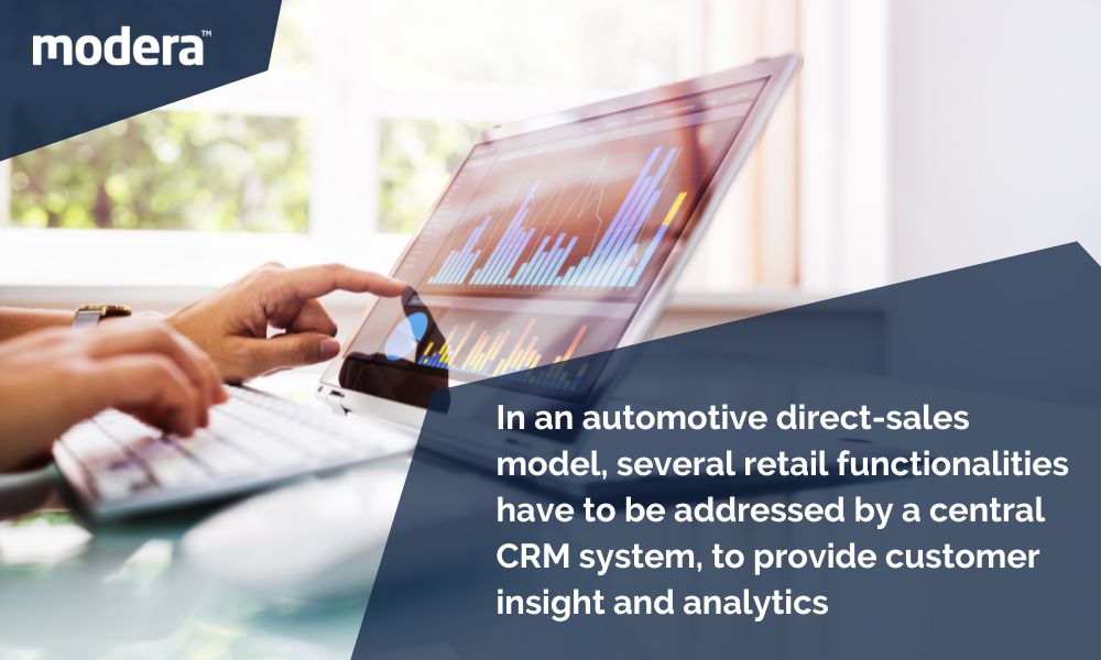 In an automotive direct-sales model, several retail functionalities have to be addressed by a central CRM system