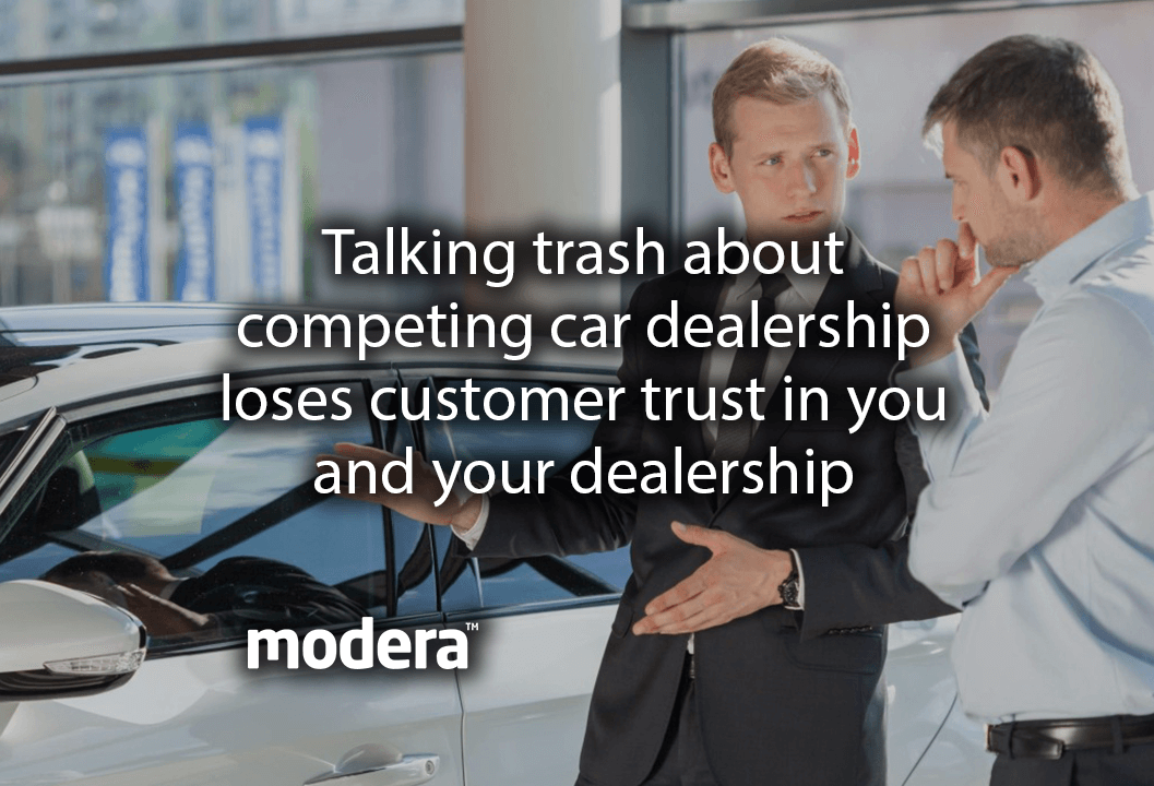 trash talking in car selling | dealership talking trash about competitors